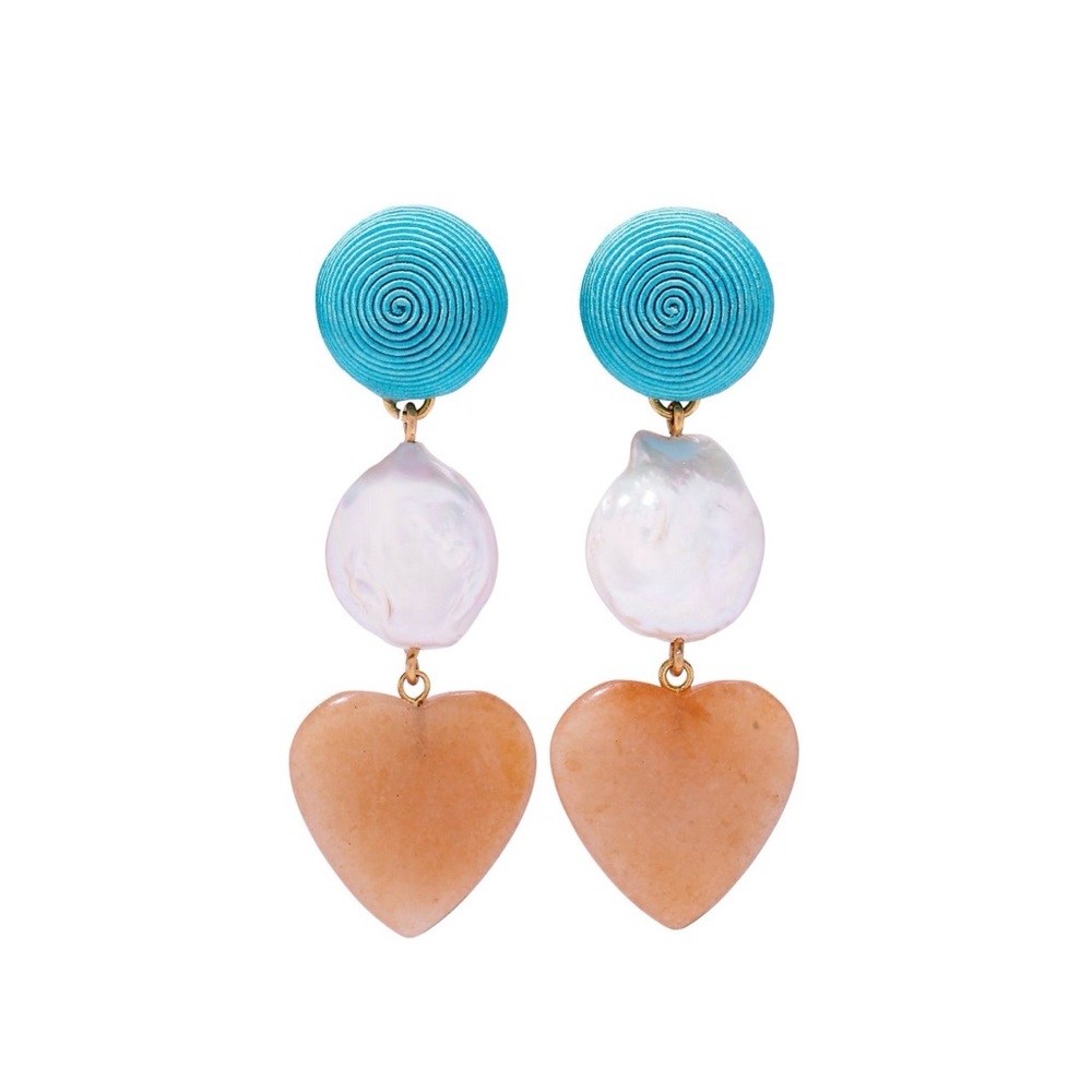 Lizzie Fortunato Enchanted Heart Earrings - Multi